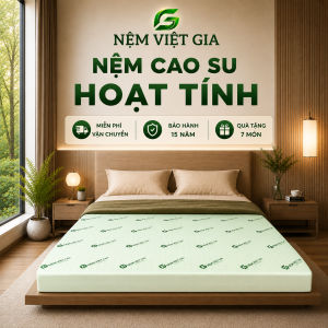 Nệm Cao Su Hoạt Tính Việt Gia