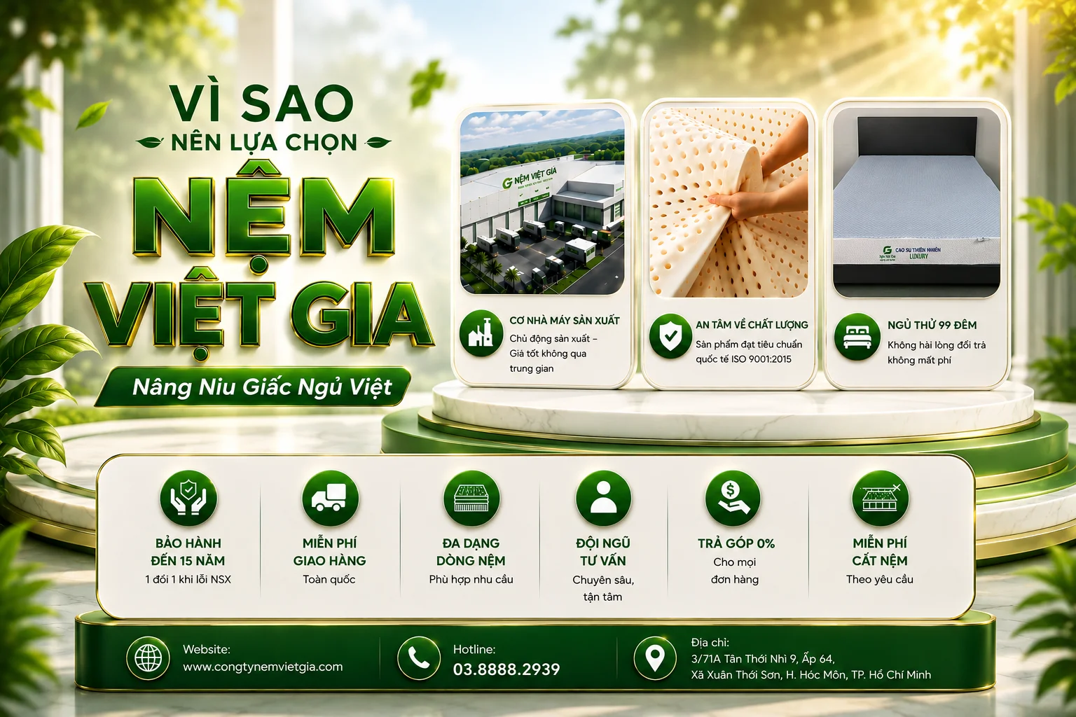 Vì sao nên lựa chọn nệm việt gia